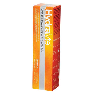 Hydralyte Orange Effervescent Electrolyte Tablets 20s - Corner Pharmacy