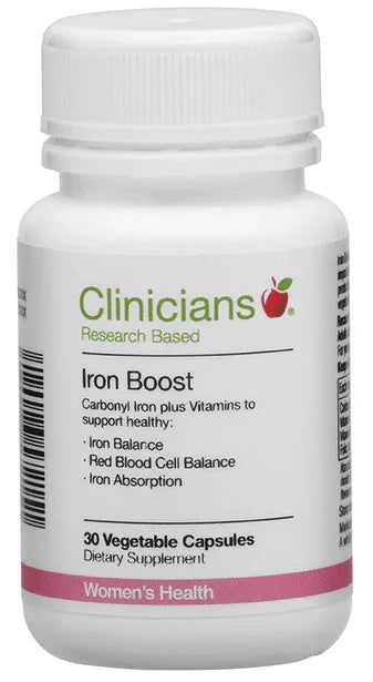 Clinicians Iron Boost 24mg - Corner Pharmacy