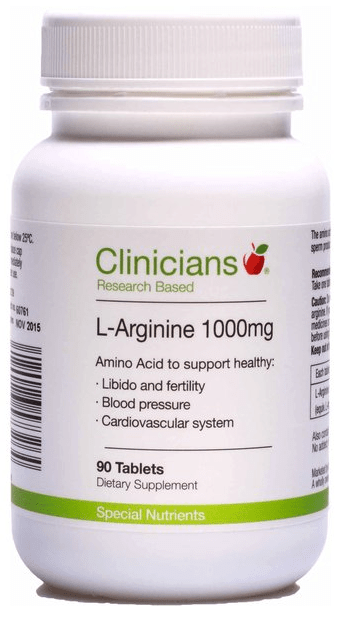 Clinicians L-Arginine 1000mg 90 tabs - Corner Pharmacy