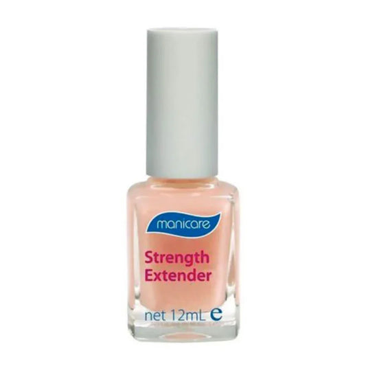 12ml bottle of Manicare Strength Extender nail treatment with white cap