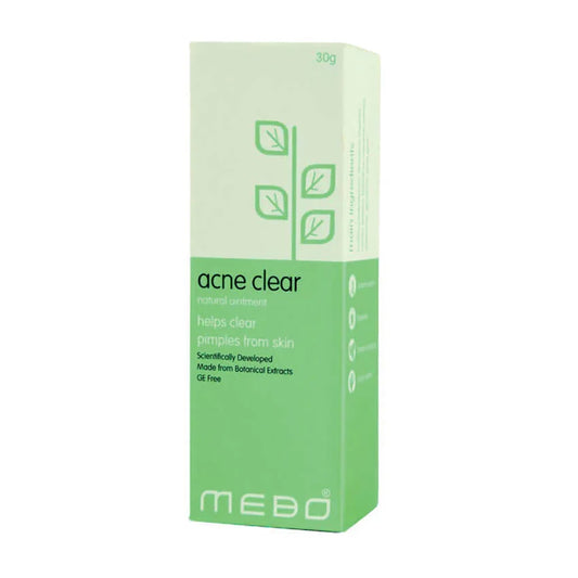 MEBO Acne Clear natural ointment 30g box, green packaging for blemish control