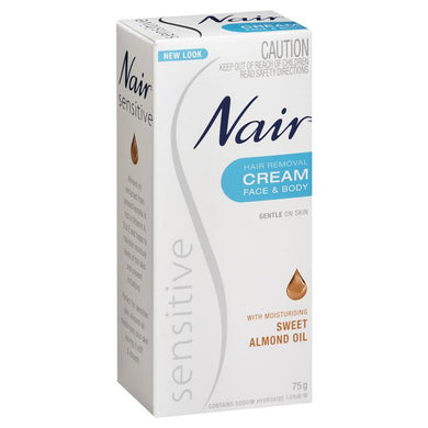 Nair Sensitive Hair Removal Cream Face & Body 75 g - Corner Pharmacy