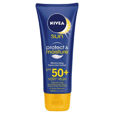 Nivea Sun Protect & Moisture Moisturising Sunscreen Lotion SPF 50+ Very High 100ml - Corner Pharmacy